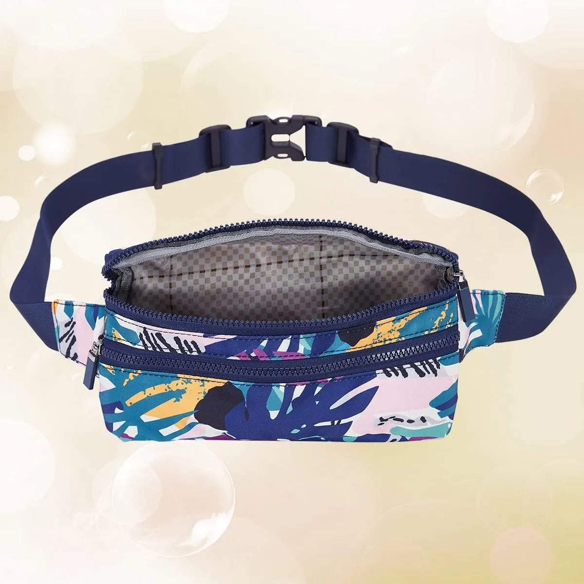 Goothdurs Fanny Pack for Women Men Fashion Waist Bag Waterproof Hip Bum Bag with Adjustable Belt for Running Travel Hiking Cycling Money