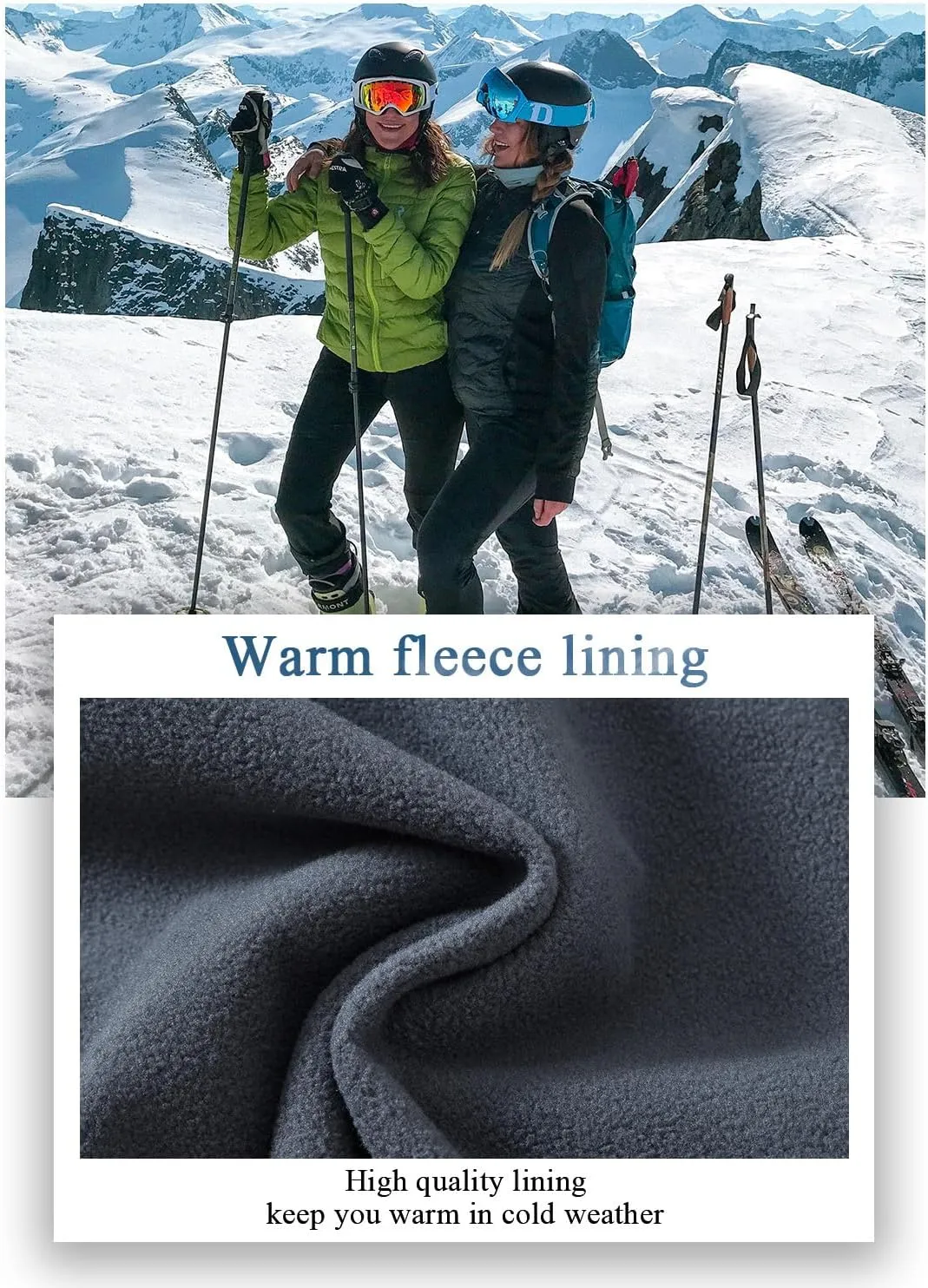 Gopune Women's Waterproof Windproof Outdoor Hiking Snow Ski Insulated Pants