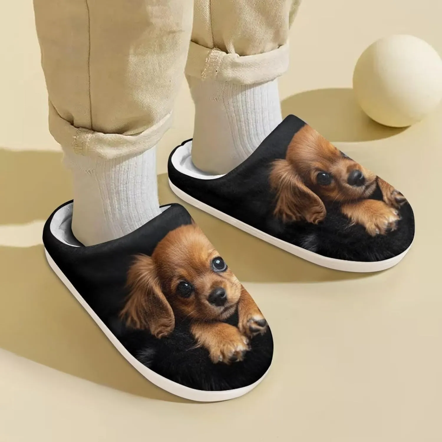 GOSTONG Kids Winter Slippers with Warm Fuzzy Lined Soft Fluffy Plush Slippers Boys Girls Non Slip Home Cotton Shoes US 9-15