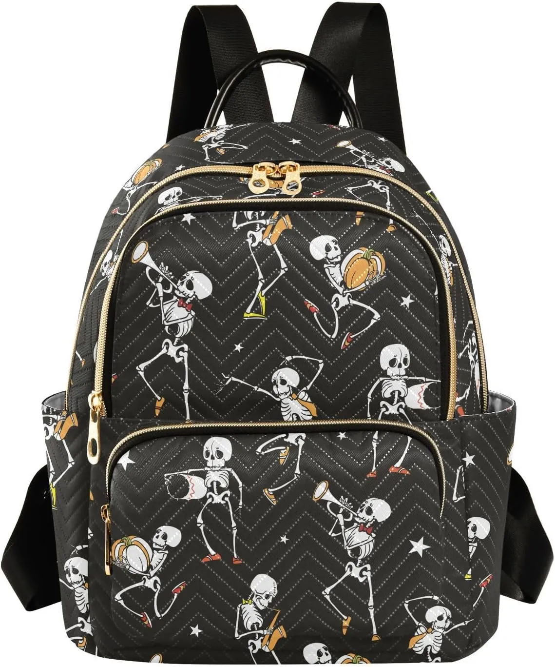 Gothic Skull Mini Backpack Fashion Backpack Purse for Women,Handbag Shoulder Bag Casual Daypack, Ladies Gift for College Work （M）