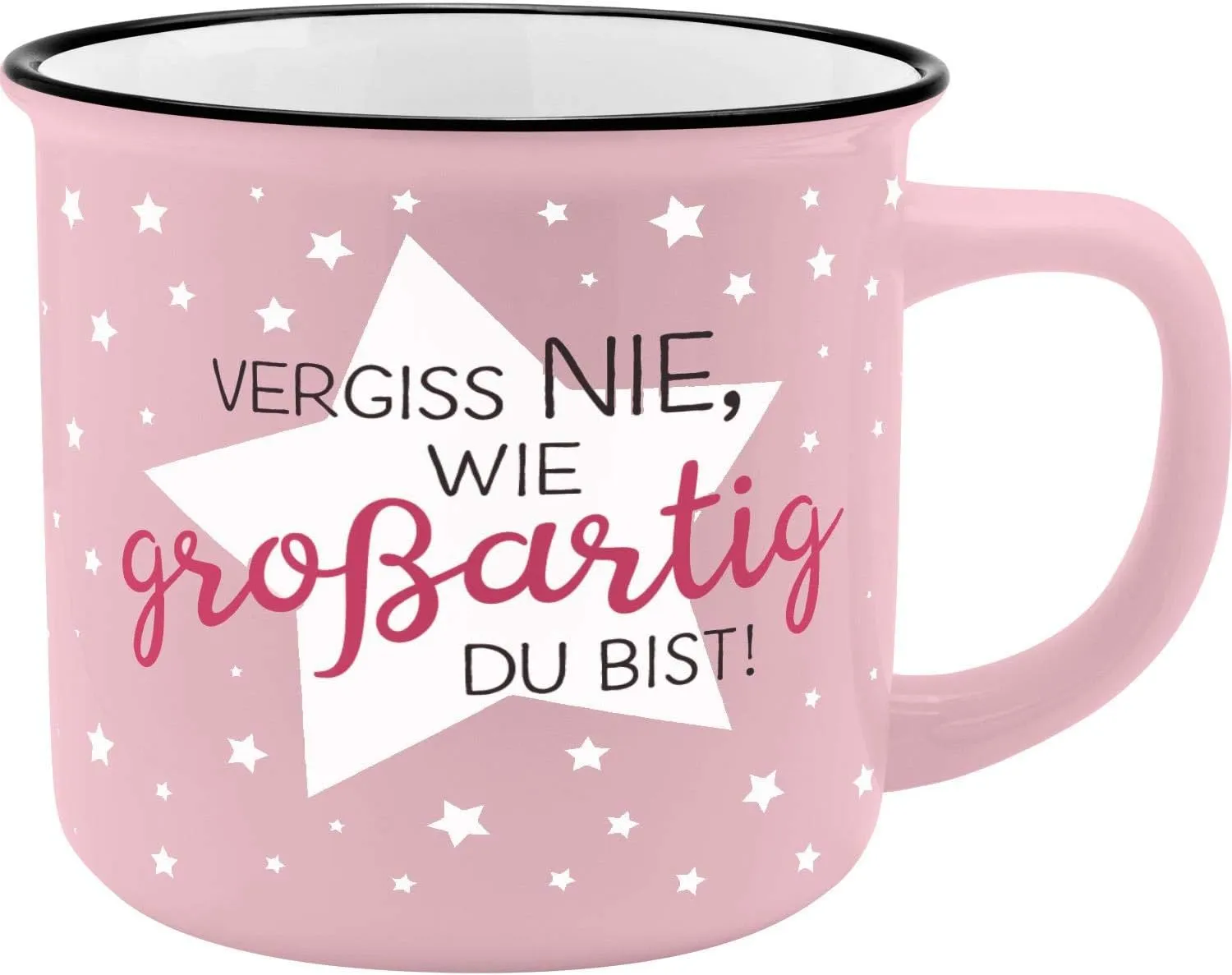 Gruss und Co 45774 Kaffee-Becher Großartig, New Bone China Porzellan, 35 cl Mug, Porcelain