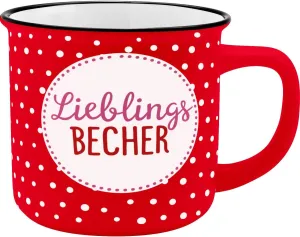 Gruss und Co Tasse Lieblingsbecher, New Bone China Porzellan, 35 cl Mug, Porcelain