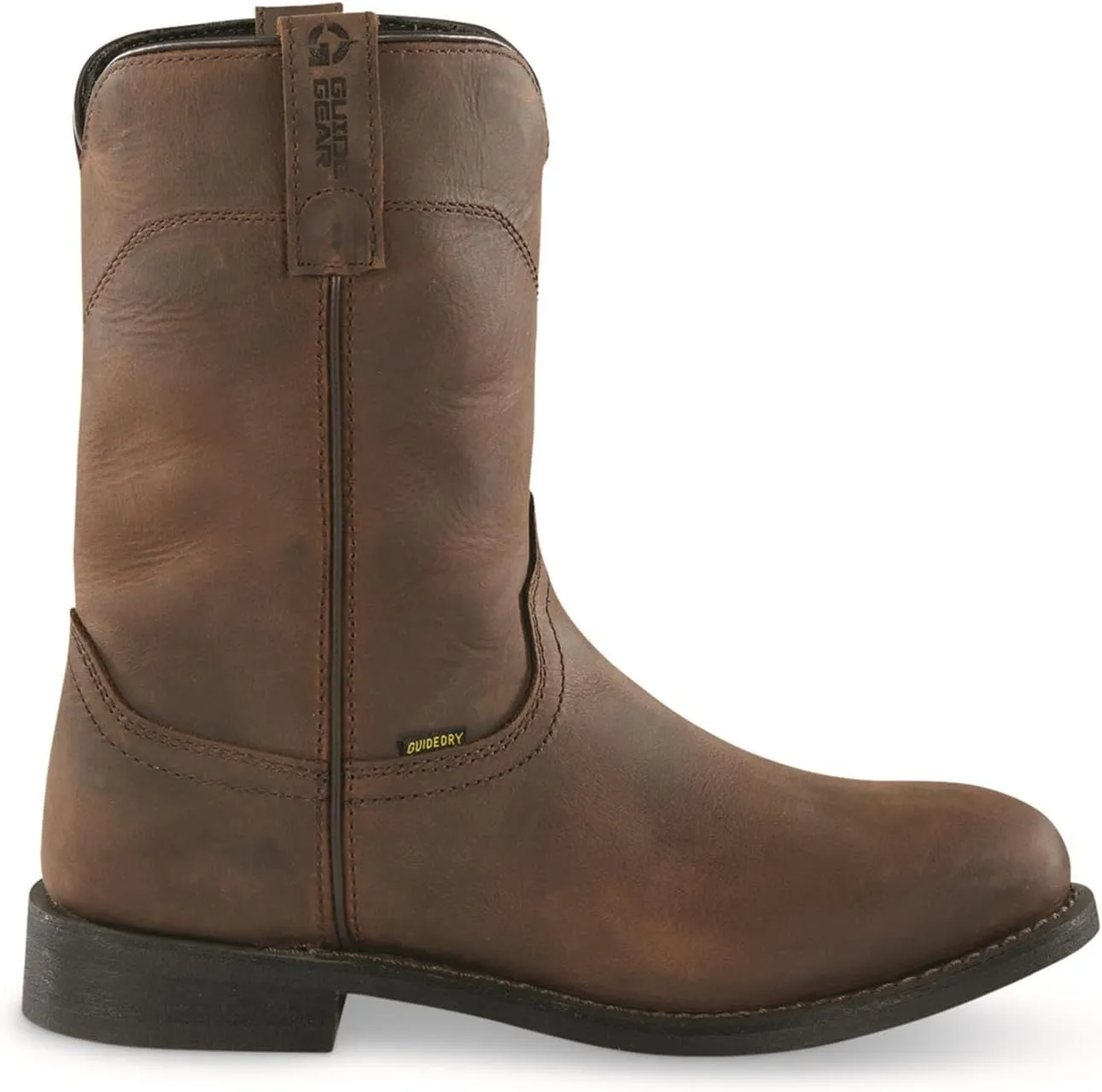 Guide Gear Men's 10" Western Wellington 2.0 Waterproof Boots; Cowboy Rodeo Work Boots Leather Waterproof Footwear