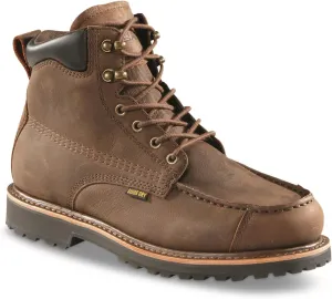 Guide Gear Rugged Timber Mens Chukka Boots Waterproof Leather Work Shoes, Moisture Wicking Insoles, Pull-On Ankle Boot