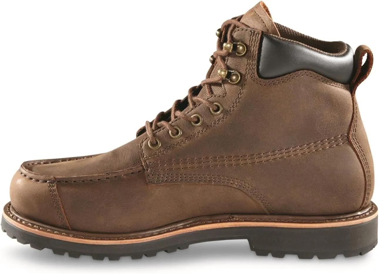 Guide Gear Rugged Timber Mens Chukka Boots Waterproof Leather Work Shoes, Moisture Wicking Insoles, Pull-On Ankle Boot