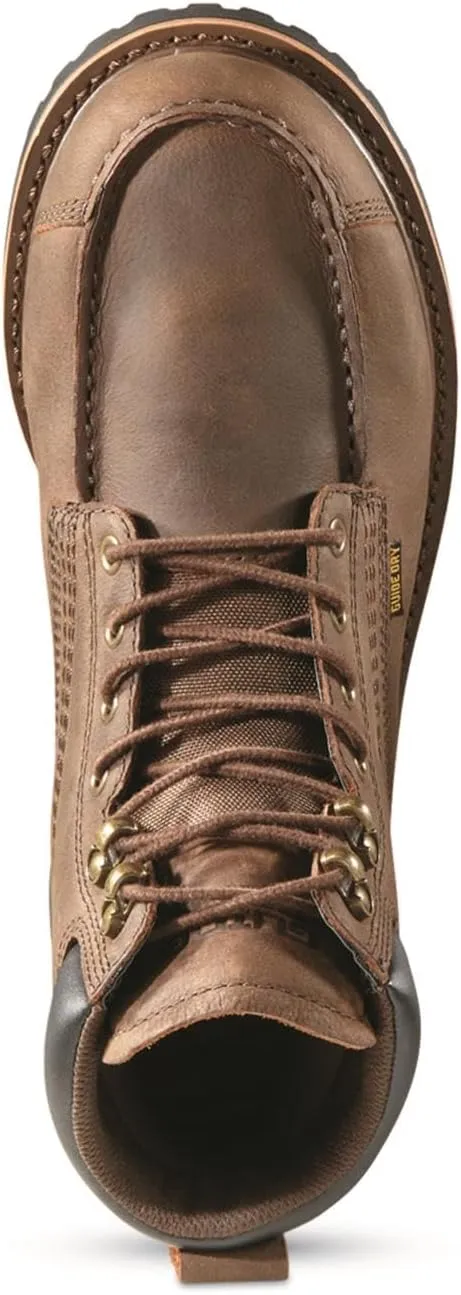 Guide Gear Rugged Timber Mens Chukka Boots Waterproof Leather Work Shoes, Moisture Wicking Insoles, Pull-On Ankle Boot