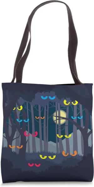 Half Way to Halloween Design Creepy Eyes Forest Tote Bag