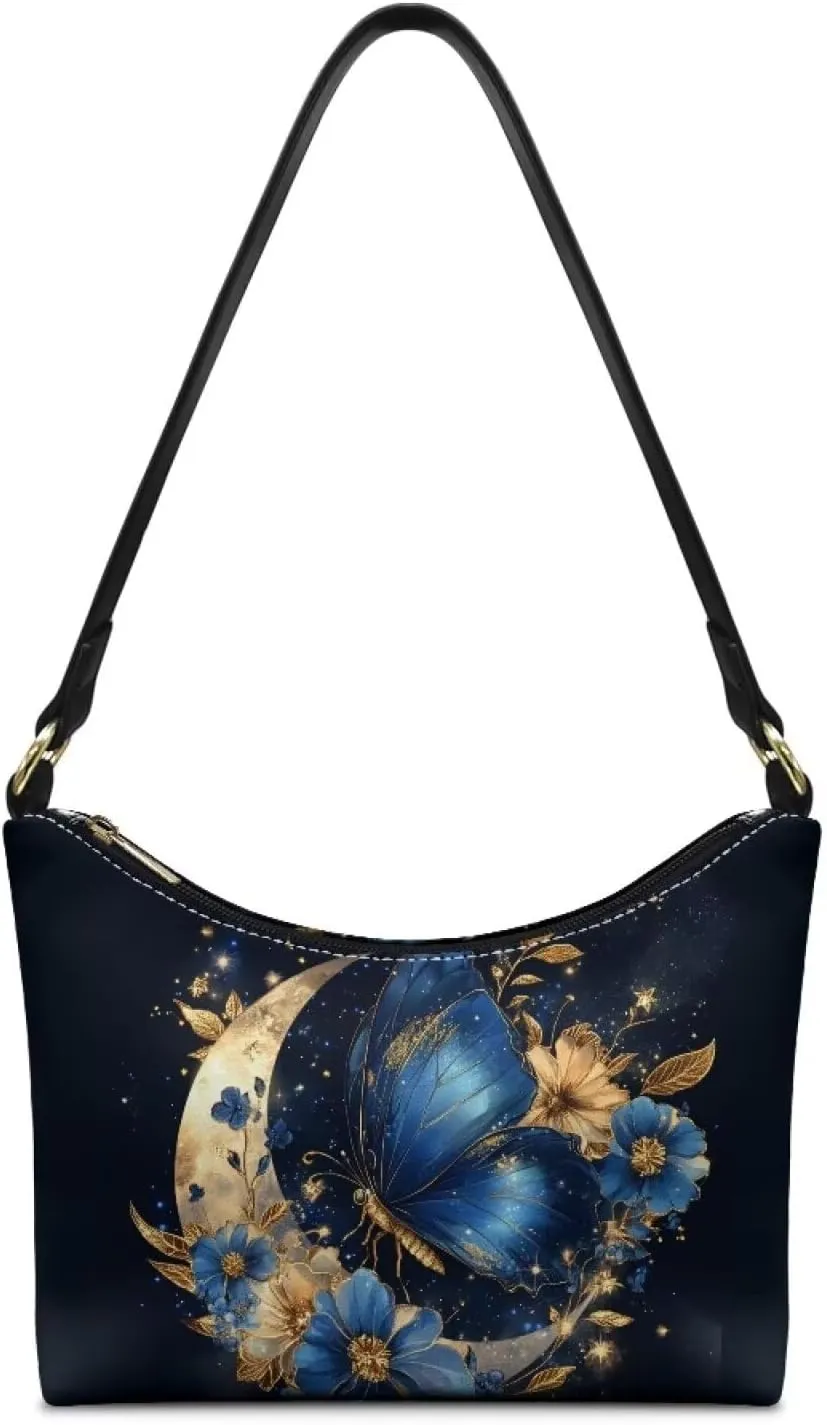 Handbag for Women Leather Underam Shoulder Bag with Zipper Fashion Work Purse Waterproof Travel Wallet