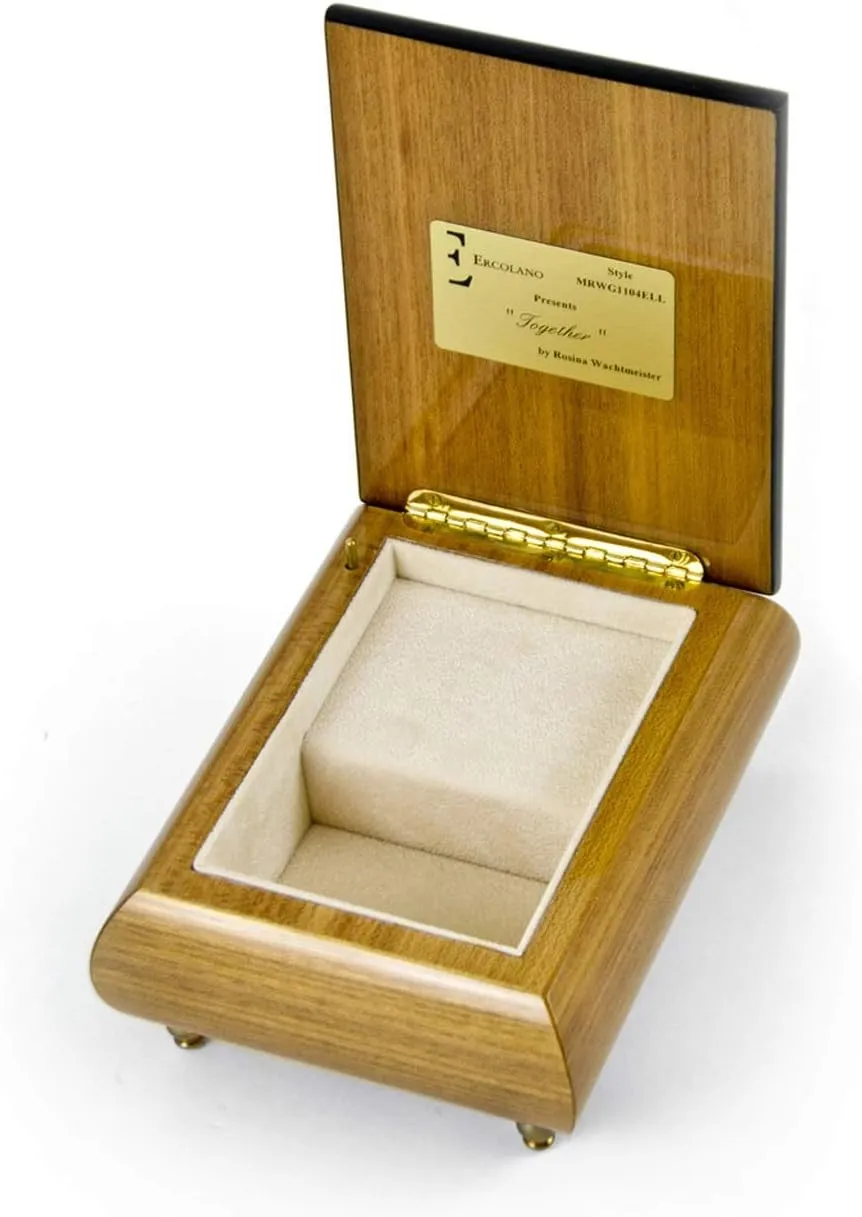 Handcrafted Italian Ercolano Musical Jewelry Box - Together by Rosina Wachtmeister - Many Songs to Choose - Rainbow Connection