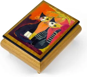 Handcrafted Italian Ercolano Musical Jewelry Box - Together by Rosina Wachtmeister - Many Songs to Choose - Rainbow Connection
