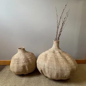 Handmade Garlic Tonga Sculptural Basket, Various Sizes