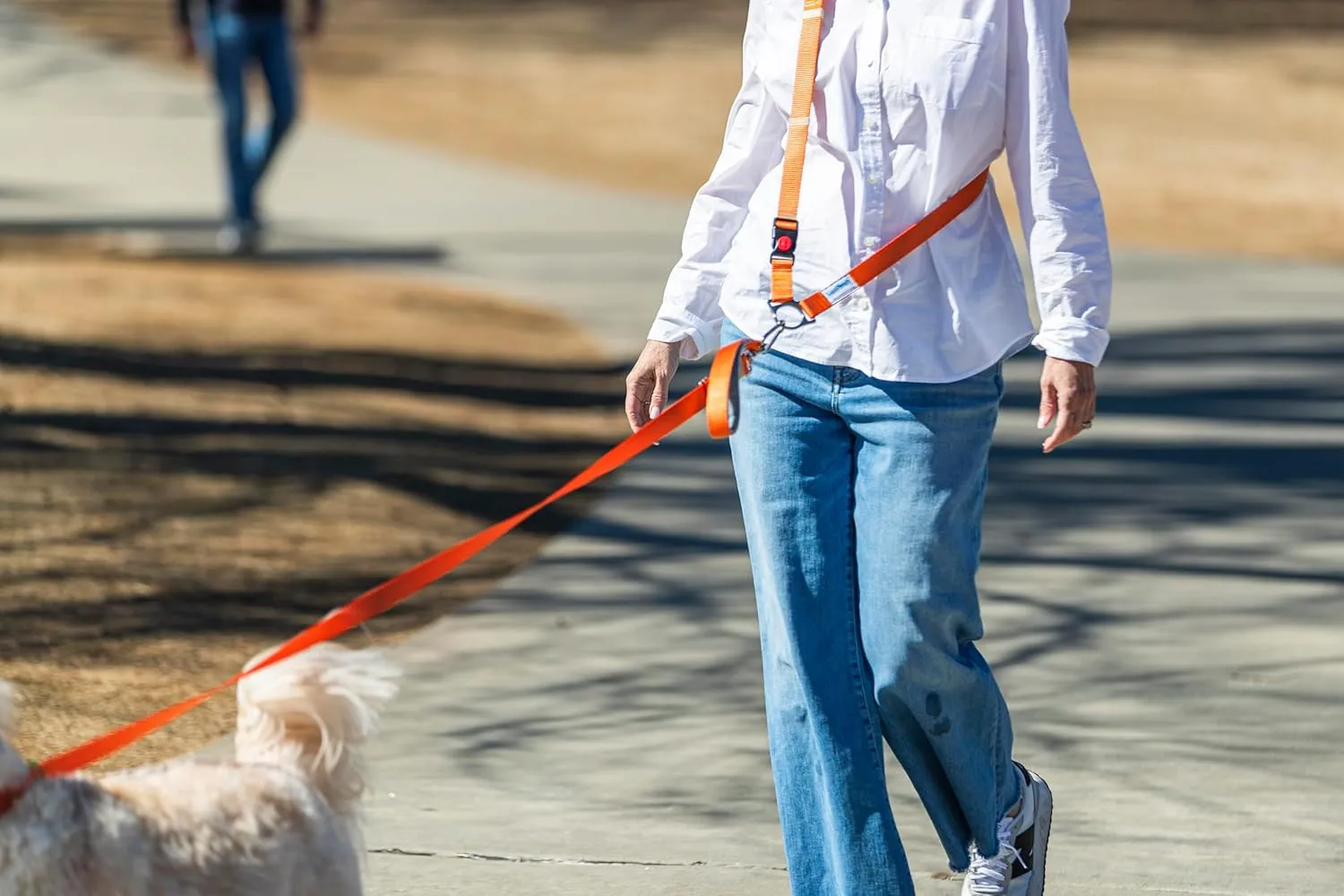 Hands-Free Lead Waist and Cross-Body for Walking, Running and Hiking, Fully Adjustable Designed for Lassoleash Leash/Collar (Turquoise) *LassOleash Sold Seperately.
