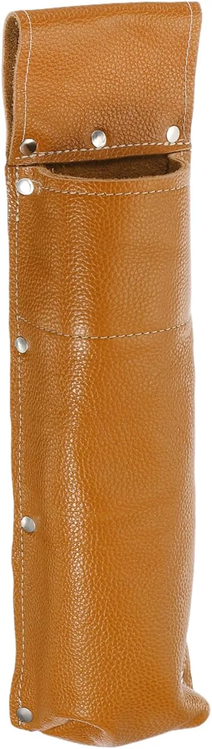 HARFINGTON Welding Rod Pouch 13.39" x 3.74" x 11.02" Leather Electrode Holder Welding Rod Electrode Waist Bag with Rivets Reinforced for Storage Welding Tools, Brown