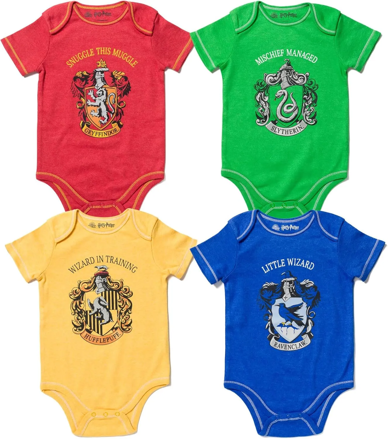 Harry Potter Baby 4 Pack Bodysuits Newborn to Infant