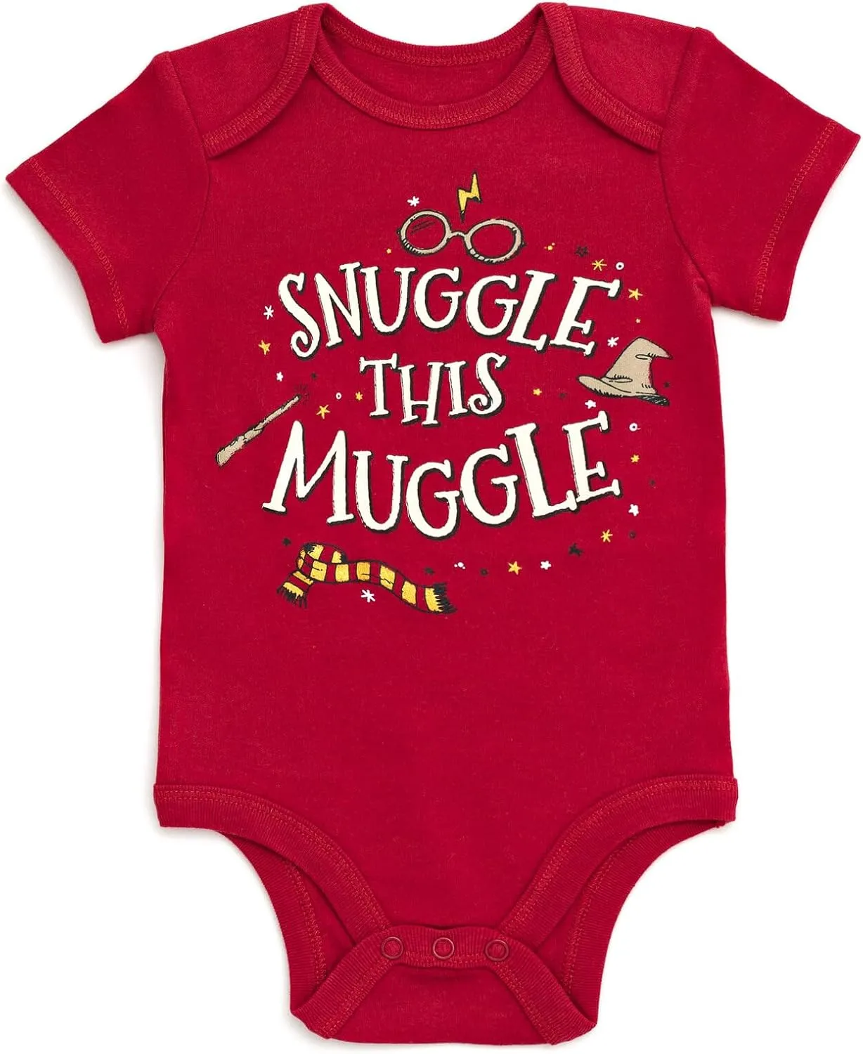 Harry Potter Baby Bodysuit and Monthly Milestone Blanket 4 Piece Newborn