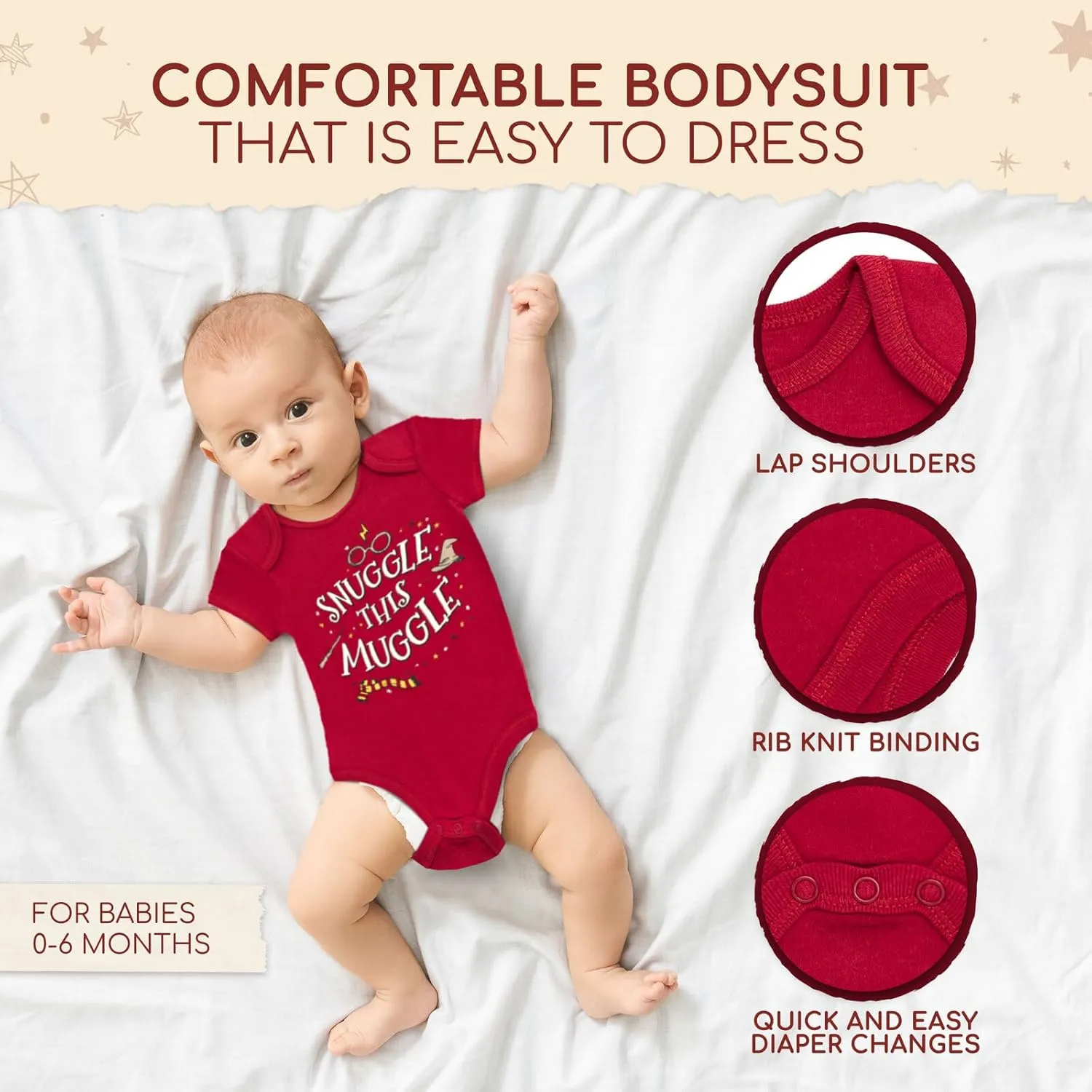Harry Potter Baby Bodysuit and Monthly Milestone Blanket 4 Piece Newborn