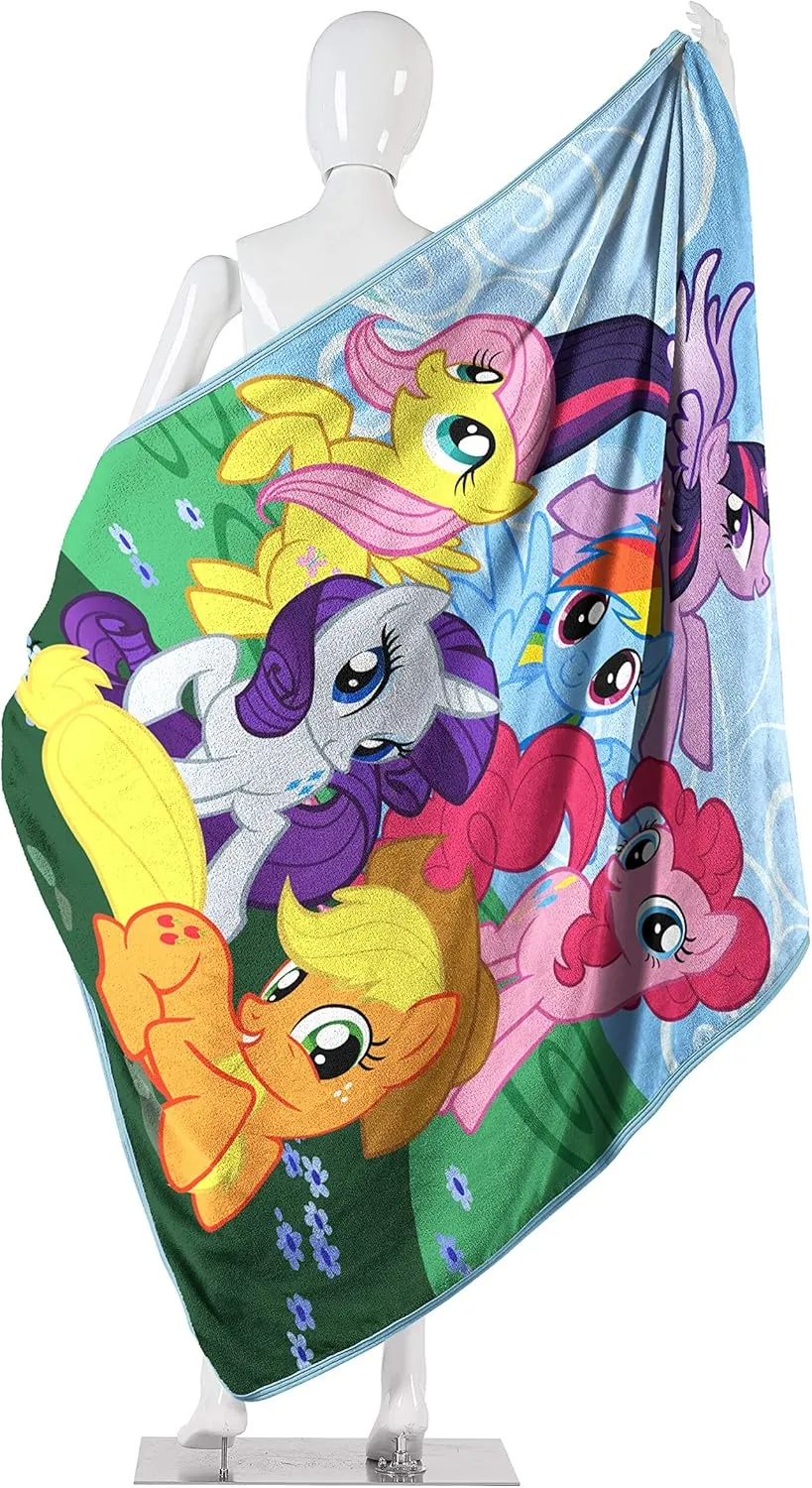 Hasbro's My Little Pony "Join The Herd" Micro Raschel Throw Blanket, 46" x 60", Multi Color