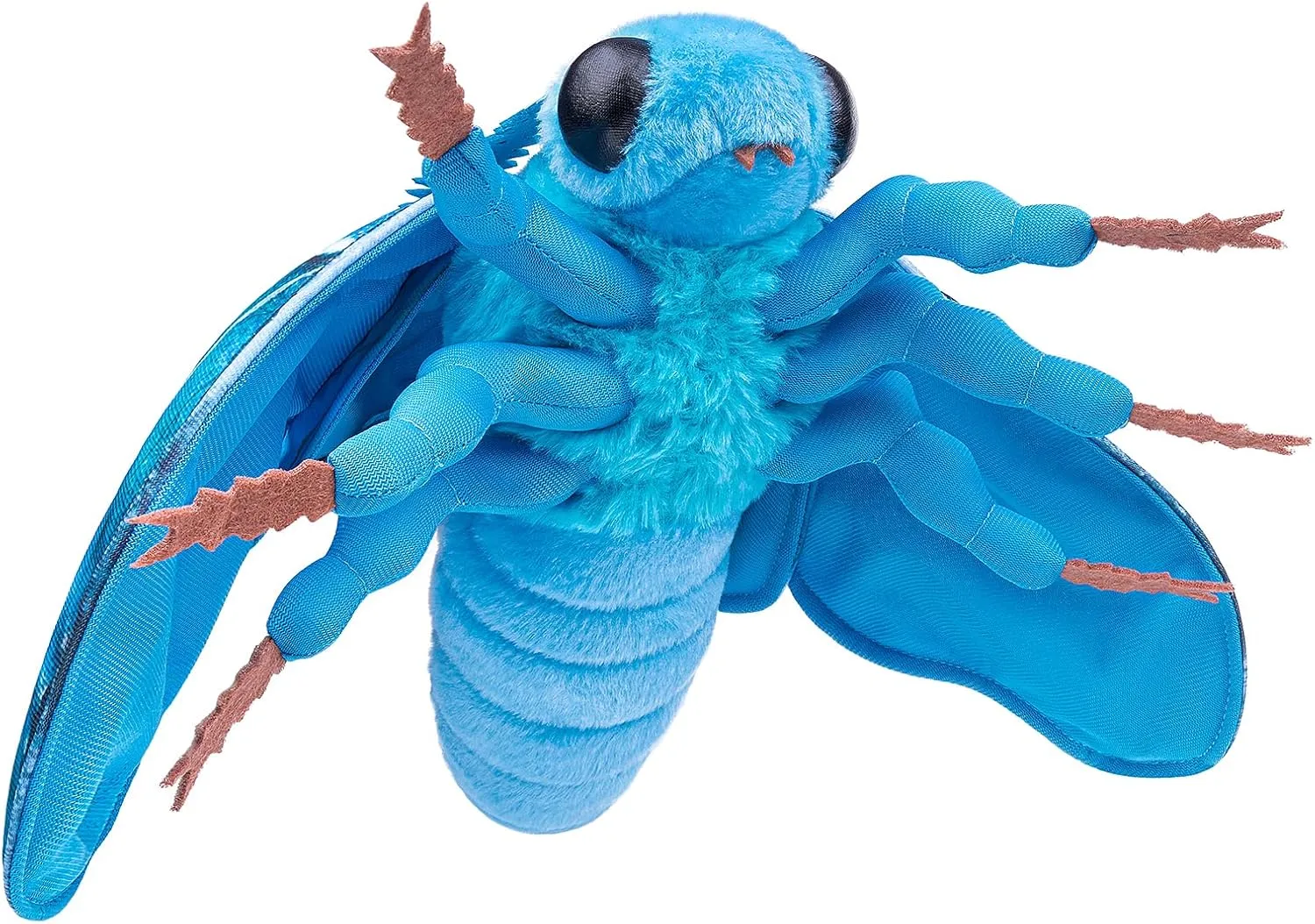 Head Hawkmoth Plush, Simulation Hawkmoth Stuffed Animals -26 inches, Moth Plushie Model Collction, for Moth Lovers, Kids,Blue,M