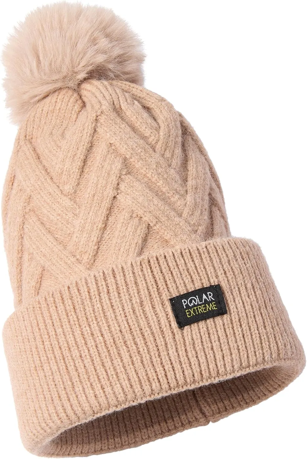 Heat Women's Sherpa-Lined Beanie and Skull Cap, Warm Winter Hat, One Size Fits Most