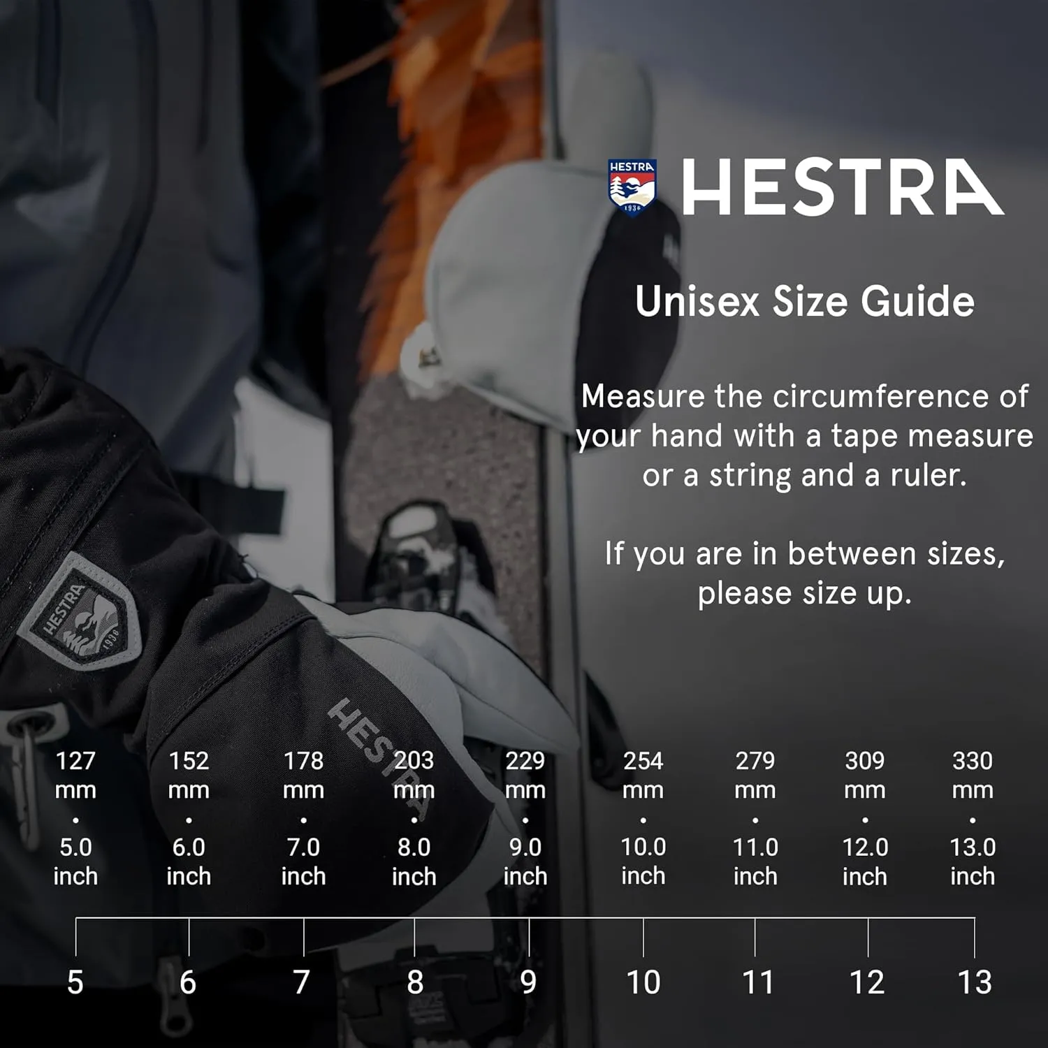 Hestra Alpine Short Gore-Tex Ski Mitt, Waterproof, Windproof Mitten for Skiing & Snowboarding