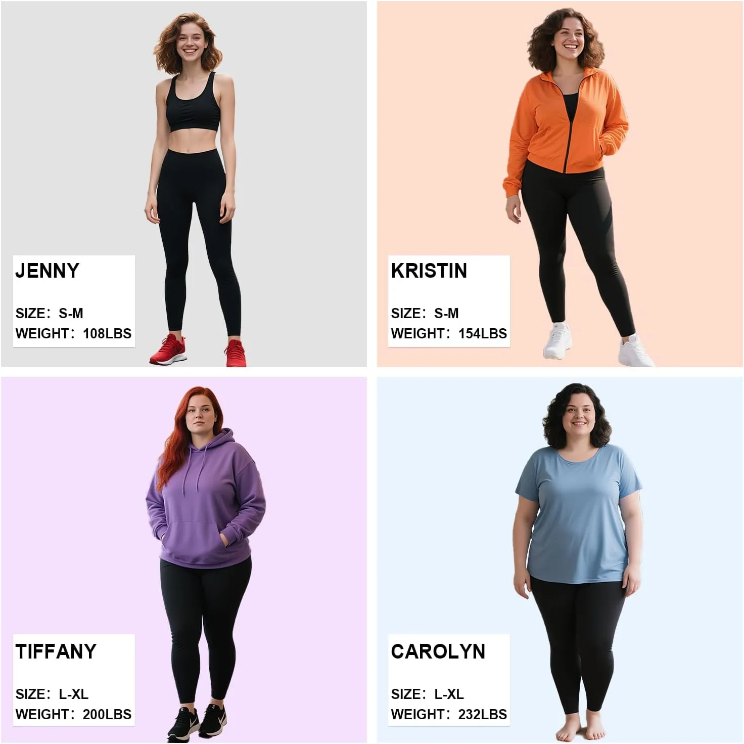 Hi Clasmix 5 Pack Super Soft Leggings for Women Pack-High Waisted Tummy Control Workout Yoga Running Gym Fitness Active Pants