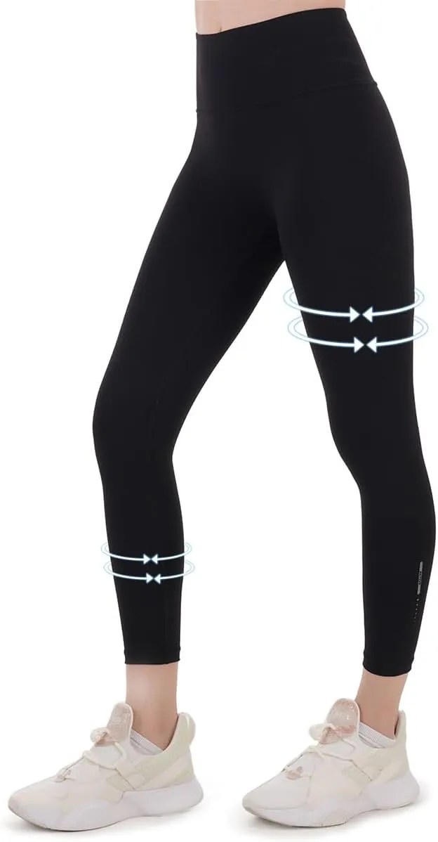 High Waist Compression Yoga Leggings with 3 Pockets,Tummy Control Yoga Gym Pants for Running