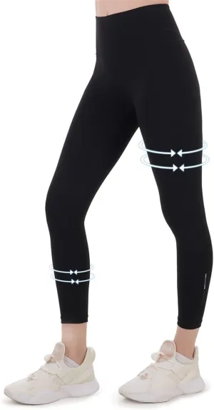 High Waist Compression Yoga Leggings with 3 Pockets,Tummy Control Yoga Gym Pants for Running