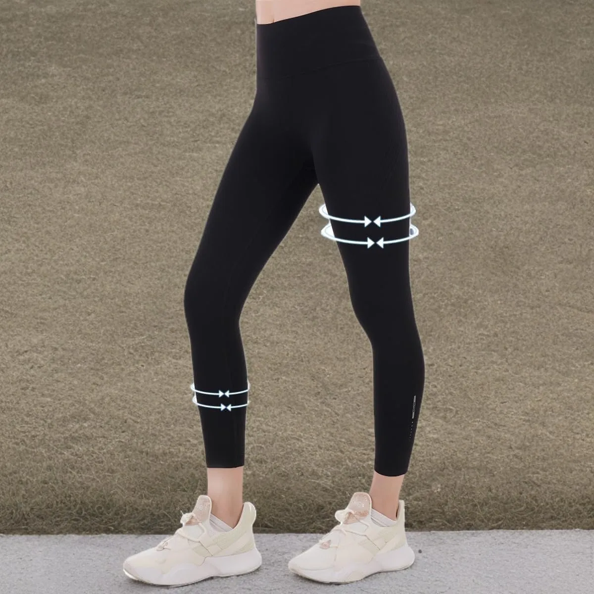 High Waist Compression Yoga Leggings with 3 Pockets,Tummy Control Yoga Gym Pants for Running