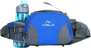 Hiking Fanny Pack with Water Bottle Holder for Men Women Waist Bag Running Waist Pack Running Belt Lumbar Pack Waterproof for Outdoor Travel Cycling Climbing Walking for iPhone Samsung Phones Blue