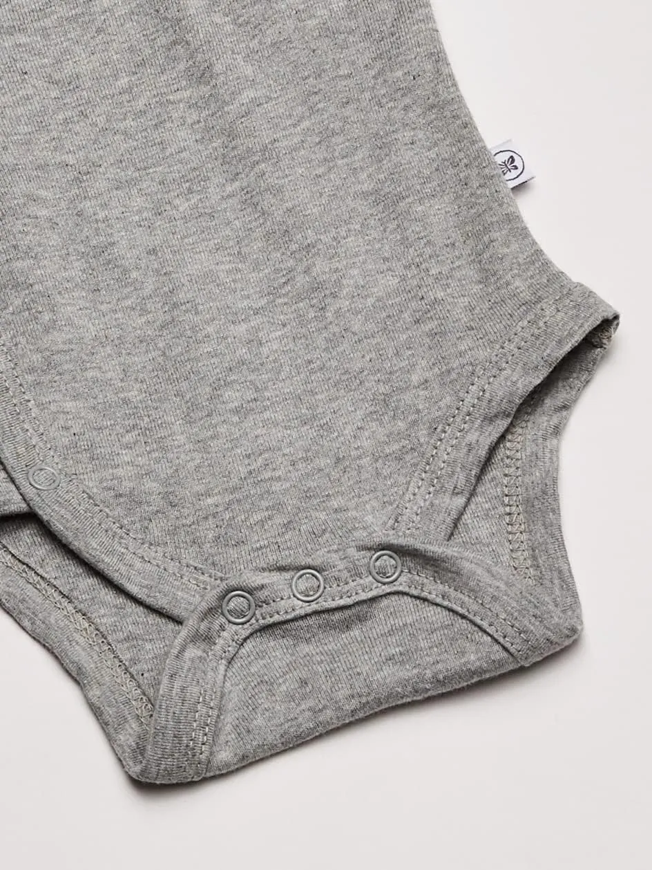 HonestBaby Baby Long Sleeve Side-Snap Organic Cotton Kimono Bodysuits (3 Pack)