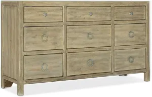 Hooker Furniture Bedroom Surfrider Nine-Drawer Dresser