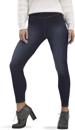 HUE Women’s Plush Lined Warm & Cozy Denim Leggings