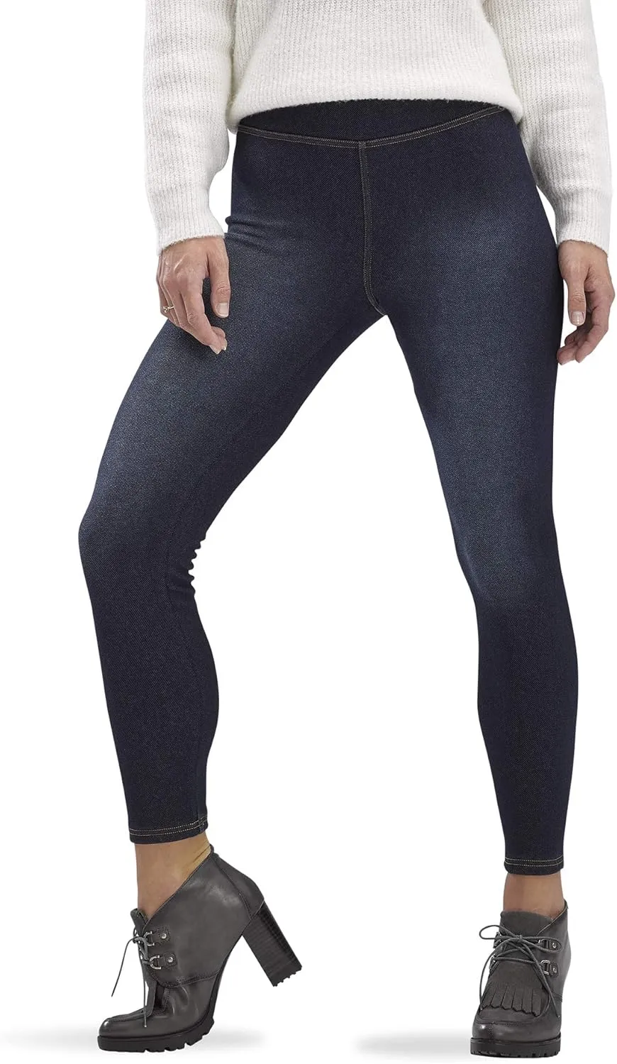 HUE Women’s Plush Lined Warm & Cozy Denim Leggings