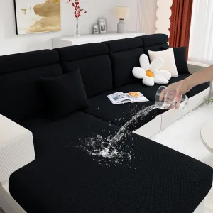 hyha Waterproof Couch Cushion Covers, Wear Resistant Couch Cover, Anti Slip Sofa Slipcovers Washable, Soft Thick Jacquard Furniture Protector for Pets Dog (3 Packs, Black)