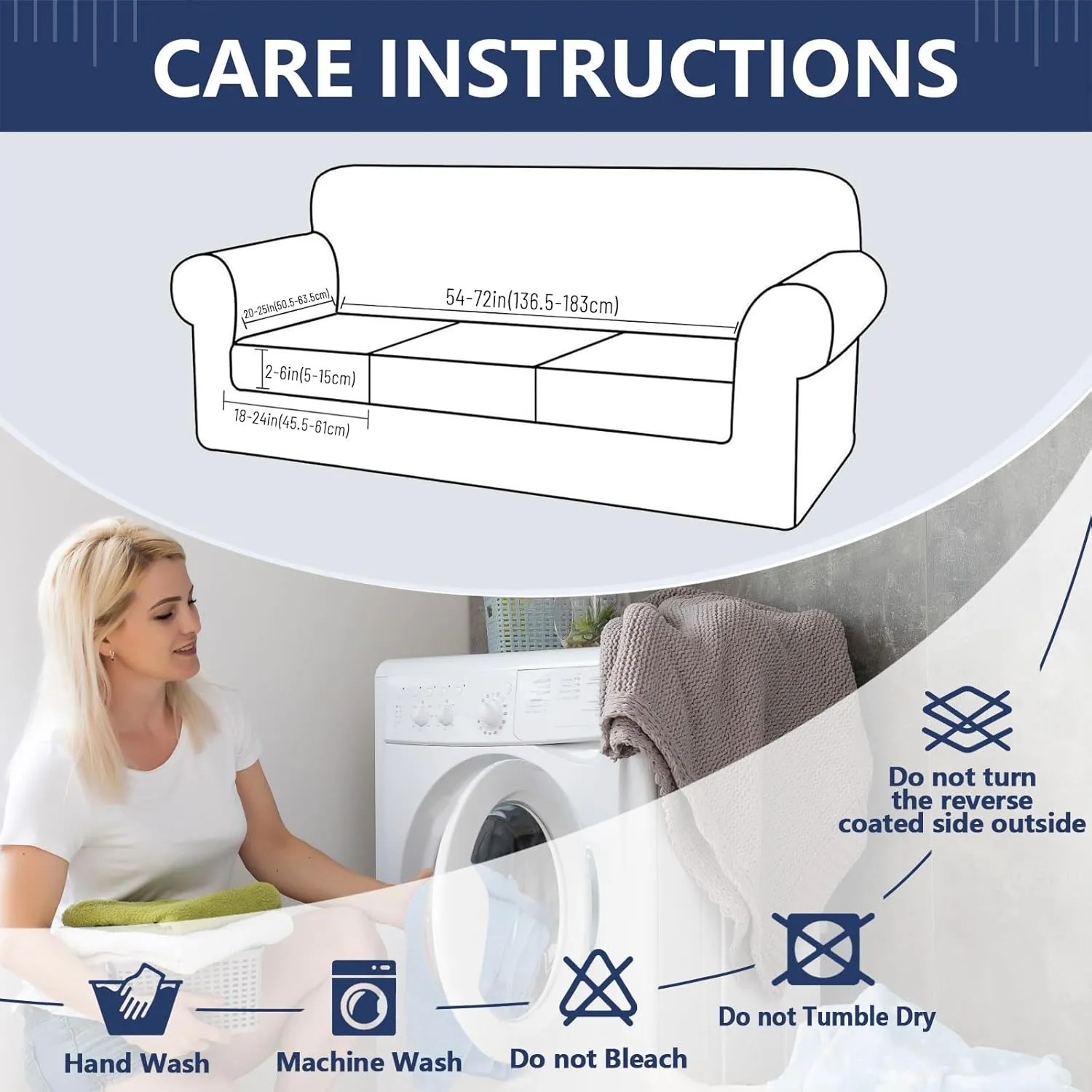 hyha Waterproof Couch Cushion Covers, Wear Resistant Couch Cover, Anti Slip Sofa Slipcovers Washable, Soft Thick Jacquard Furniture Protector for Pets Dog (3 Packs, Black)
