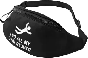 I Do All My Own Stunts Unisex Adjustable Waist Bag Outdoor Sports Running Waist Bag Business Travel Phone Bag