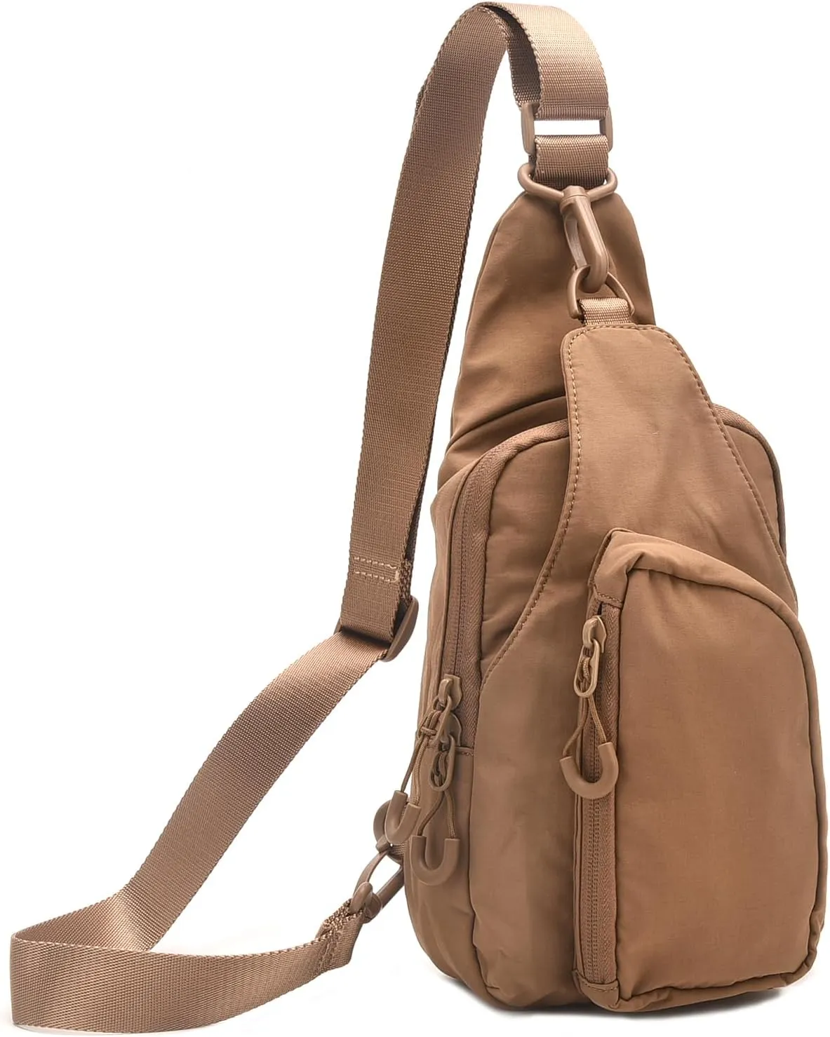 I IHAYNER Small Sling Bag for Women Crossbody Bags Fanny Pack Chest Bag for Travel Lightweight Casual Backpack for Hiking Dark Brown