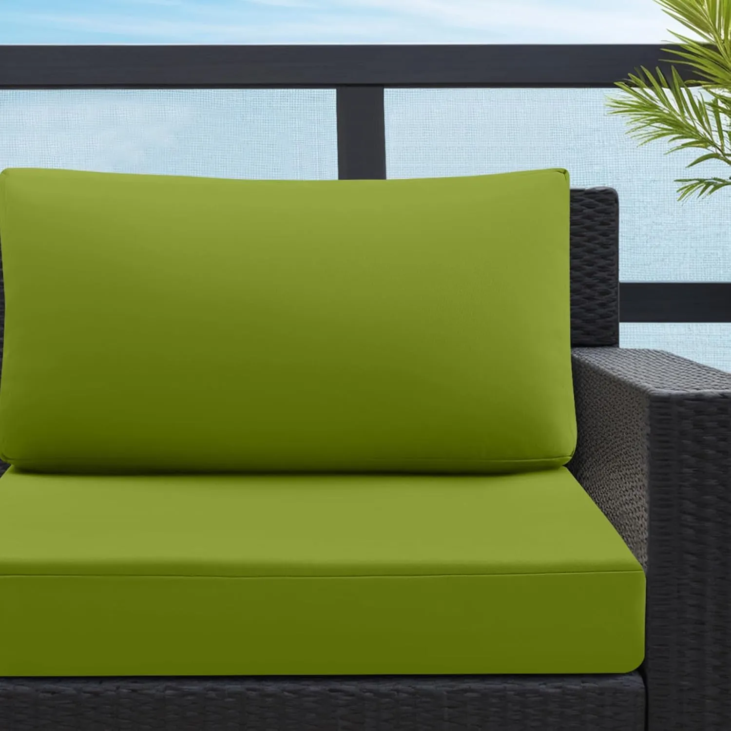 idee-home Outdoor Cushions for Patio Furniture, Waterproof Outdoor Seat Cushion Hampton Bay Deep Seat Replacement Cushions for Garden