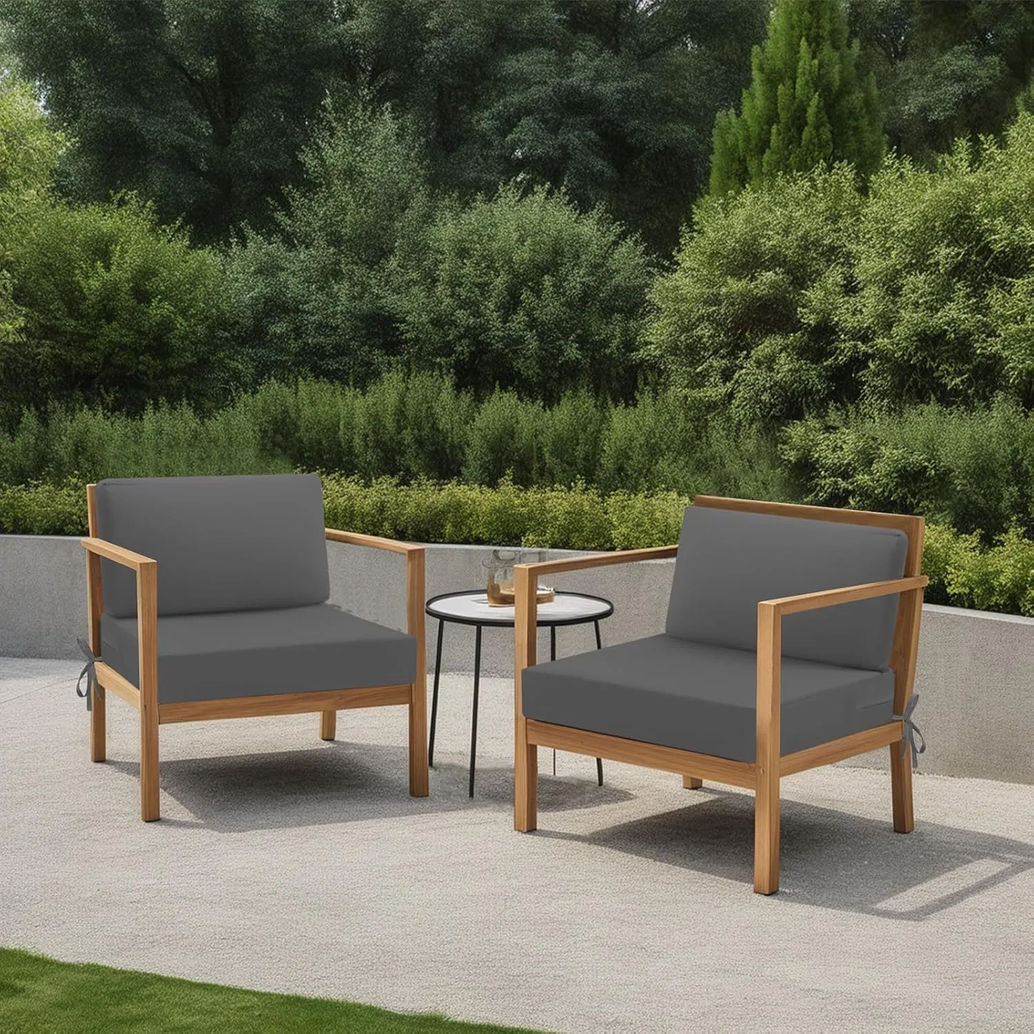 idee-home Outdoor Cushions for Patio Furniture, Waterproof Outdoor Seat Cushion Hampton Bay Deep Seat Replacement Cushions for Garden