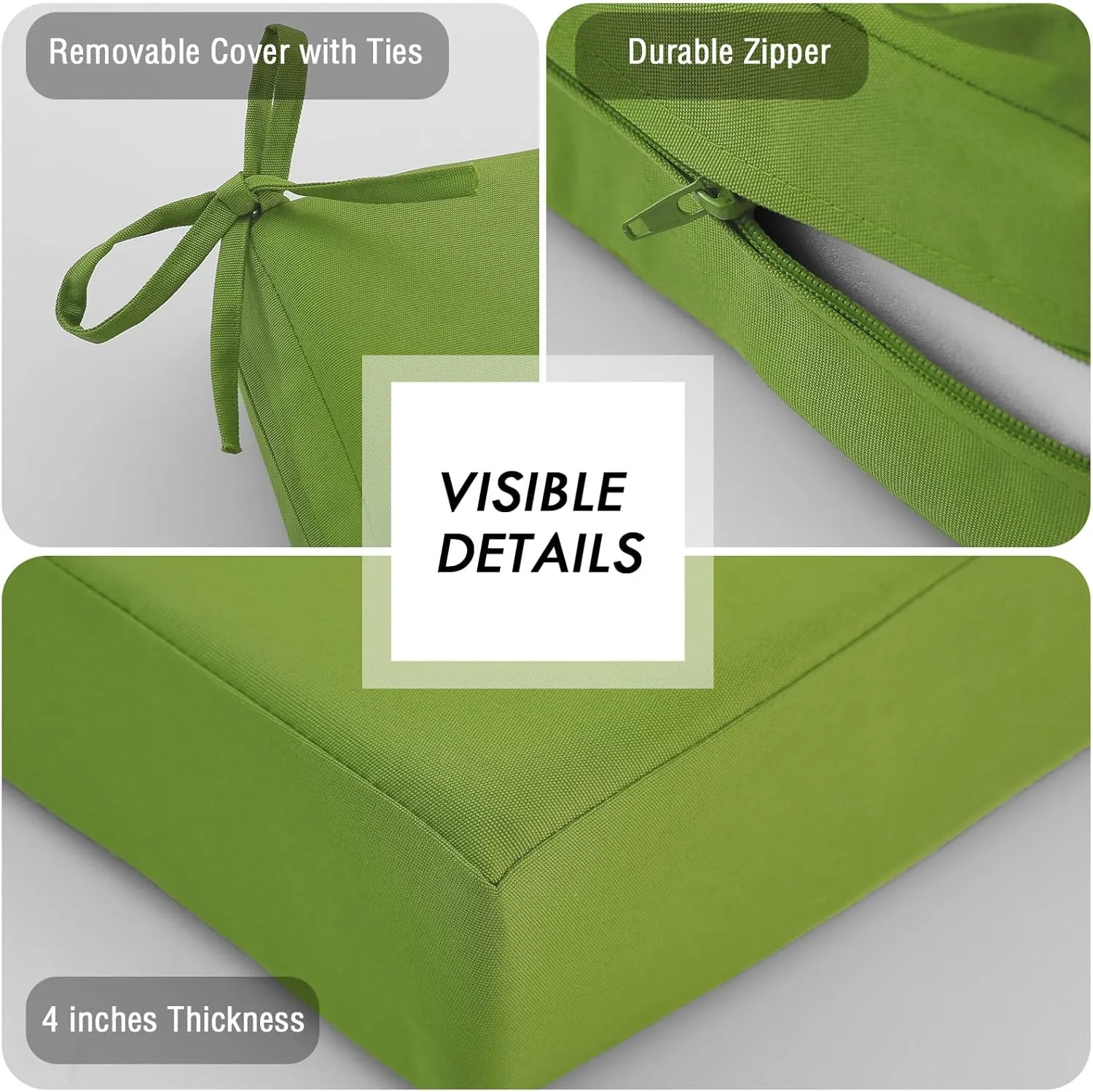 idee-home Outdoor Cushions for Patio Furniture, Waterproof Outdoor Seat Cushion Hampton Bay Deep Seat Replacement Cushions for Garden