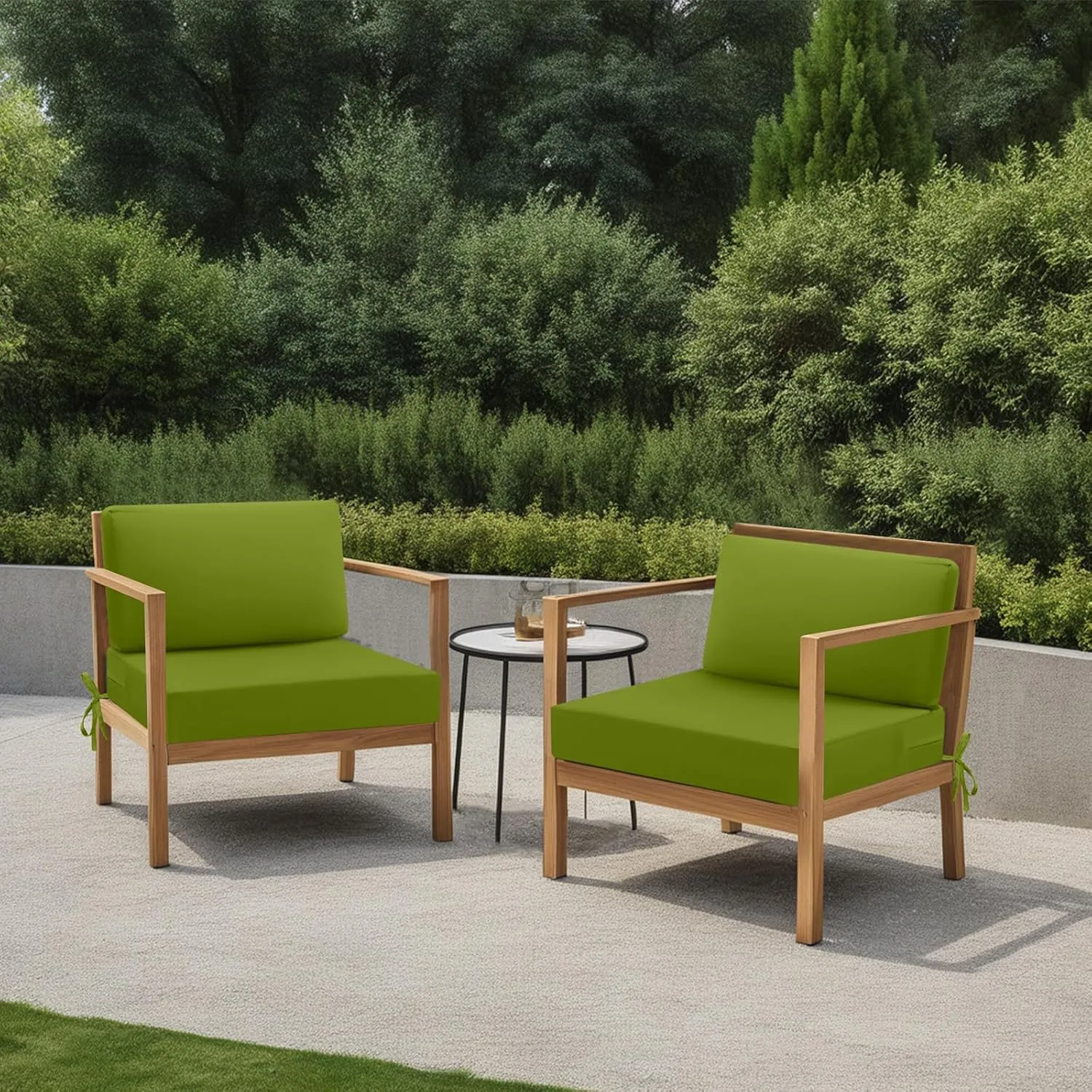 idee-home Outdoor Cushions for Patio Furniture, Waterproof Outdoor Seat Cushion Hampton Bay Deep Seat Replacement Cushions for Garden