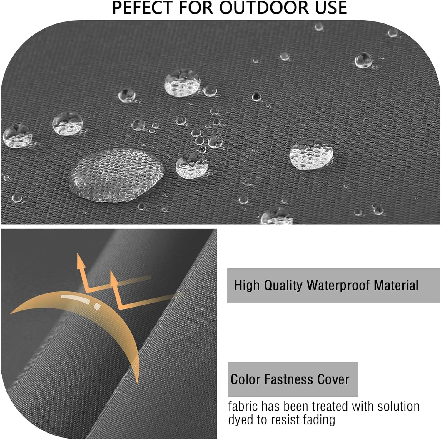idee-home Outdoor Cushions for Patio Furniture, Waterproof Outdoor Seat Cushion Hampton Bay Deep Seat Replacement Cushions for Garden