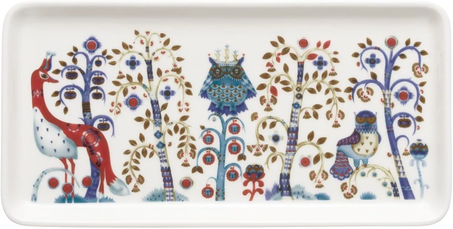 Iittala Taika Rectangular Plate in White - Porcelain Dimensions: Length 24.3 cm, Width 12.2 cm, Height 1.9 cm, 1070930
