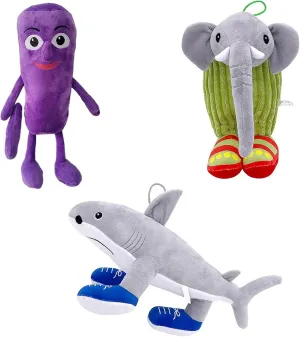 Italian Brainrot Stuffed Animals Tung Tung Tung Tung Sahur Tralalero Tralala Meme Collectible for Game Fans 3Pcs (E)