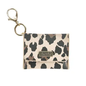 Itzy Ritzy – Itzy Mini Keychain Wallet; Small Card Holder Can Clip to Diaper Bag, Purse, Travel Bag or Keychain (Leopard)