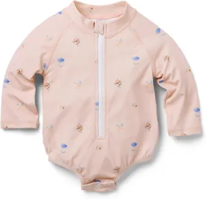 Janie and Jack Girls' Floral Zip Up Swimsuit (Infant)