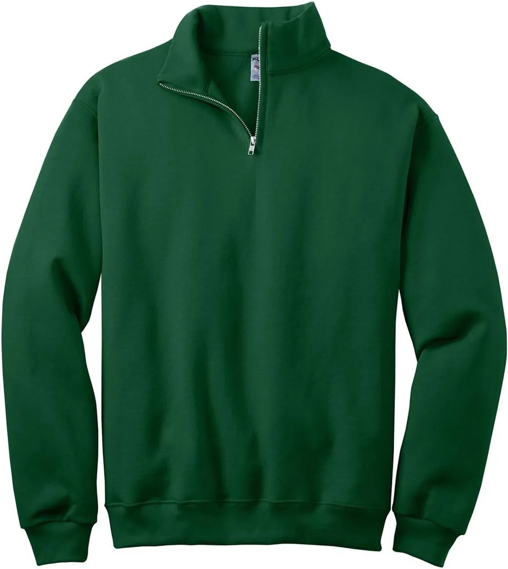 Jerzees Adult 8 oz. NuBlend? Quarter-Zip Cadet Collar Sweatshirt XL Forest Green