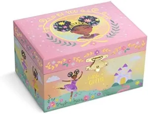 Jewelkeeper Jewelry Box for Girls - Black Ballerina Doll & Music Box - Swan Lake Tune - Jewelry Organizer - 6x5x4-Inch