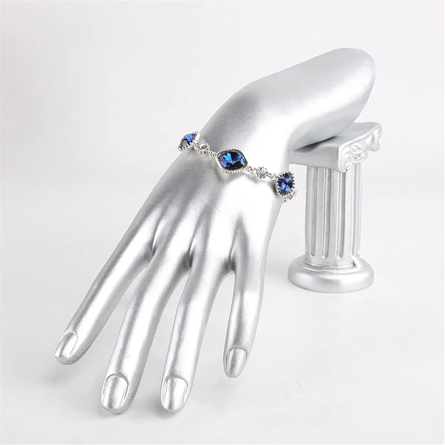 Jewelry Organizer Stand Jewellery Finger Display Mannequin Stand, Mannequin Hand Form for Jewelry Bracelet Ring Watch Display Hand Stand Display Stand (Color : Black Velvet)