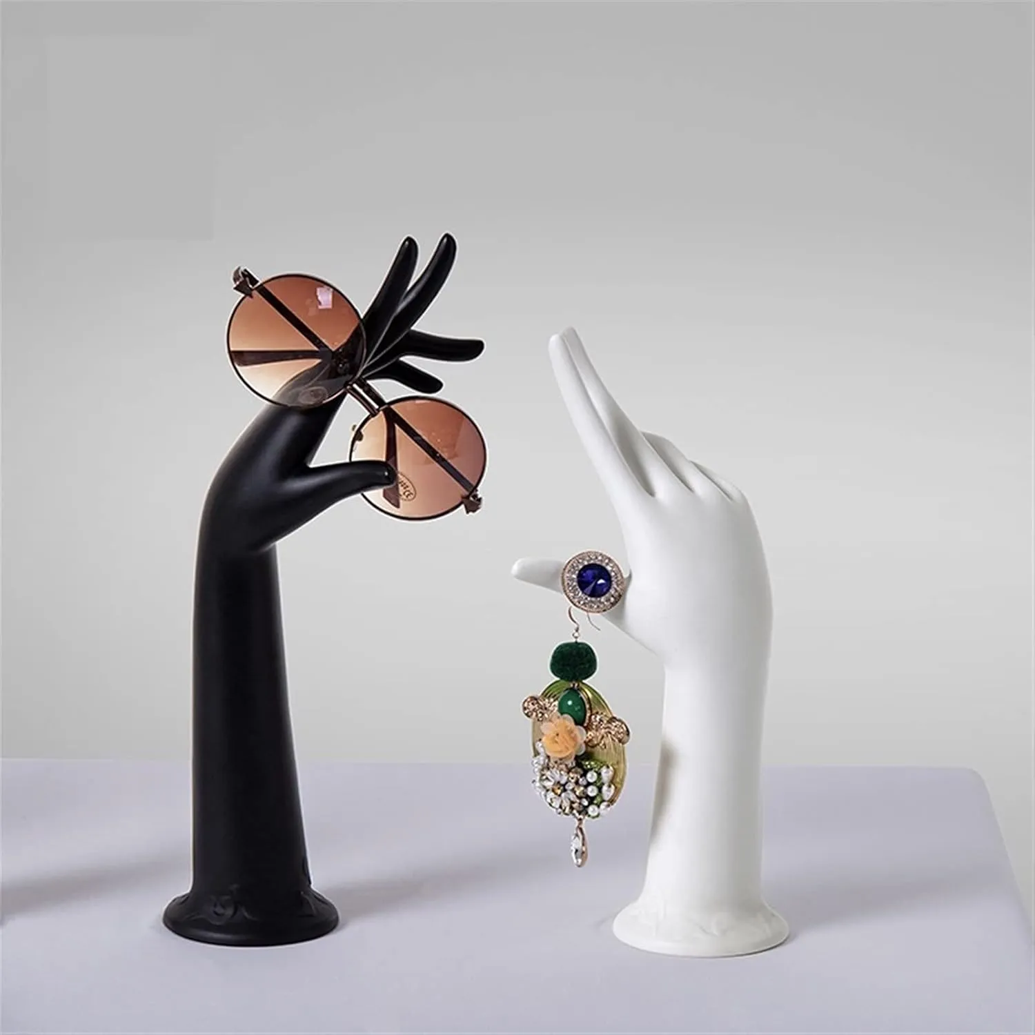 Jewelry Towers Female Mannequin Hand Jewelry Display Holder Plastic Bracelet Ring Watch Stand Support Holder Ring Stand Jewelry Display Jewelry Boxes (Color : D72 White)